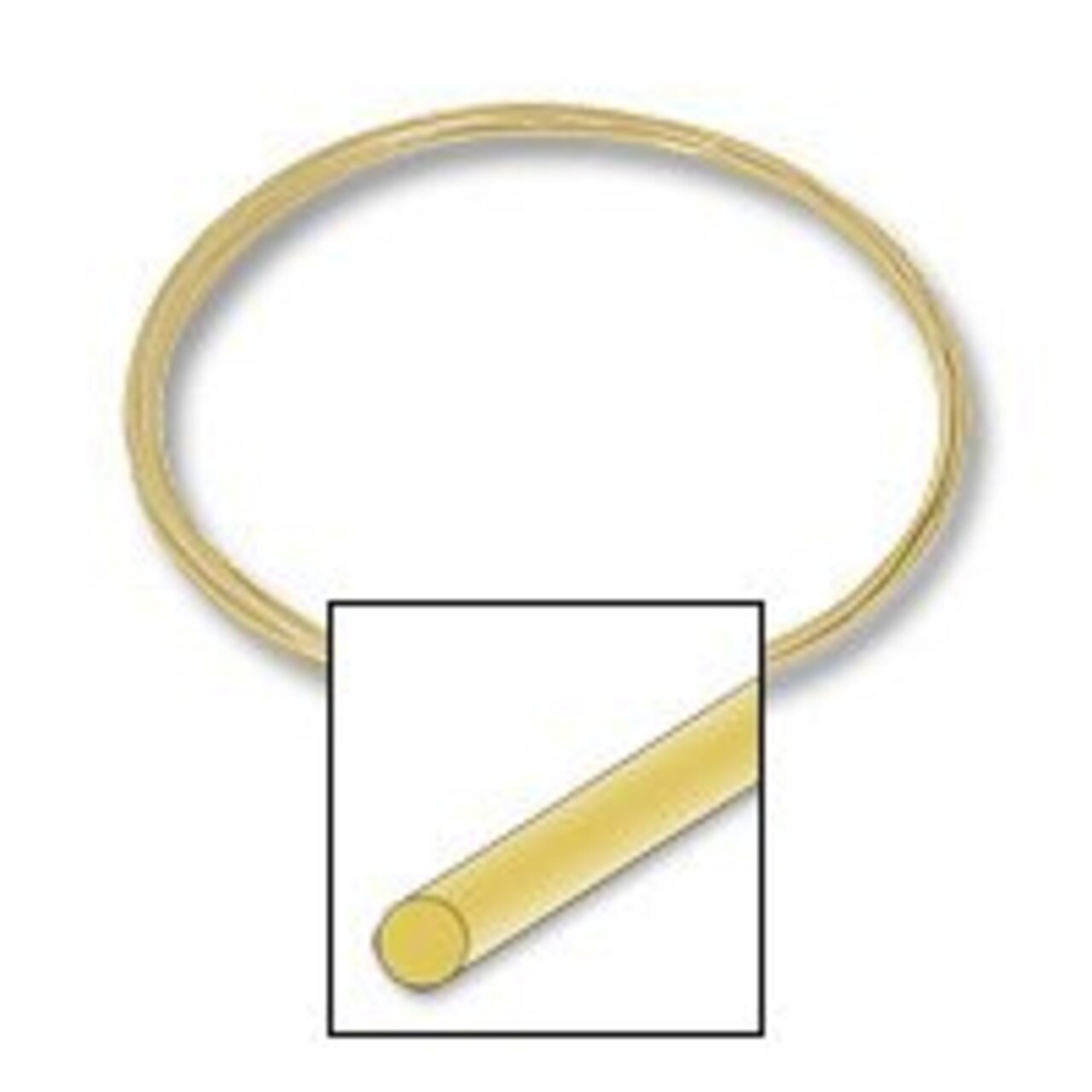JewelrySupply 14K Yellow Gold Round Wire - 18 Gauge Soft - Professional Jewelry Making Wire